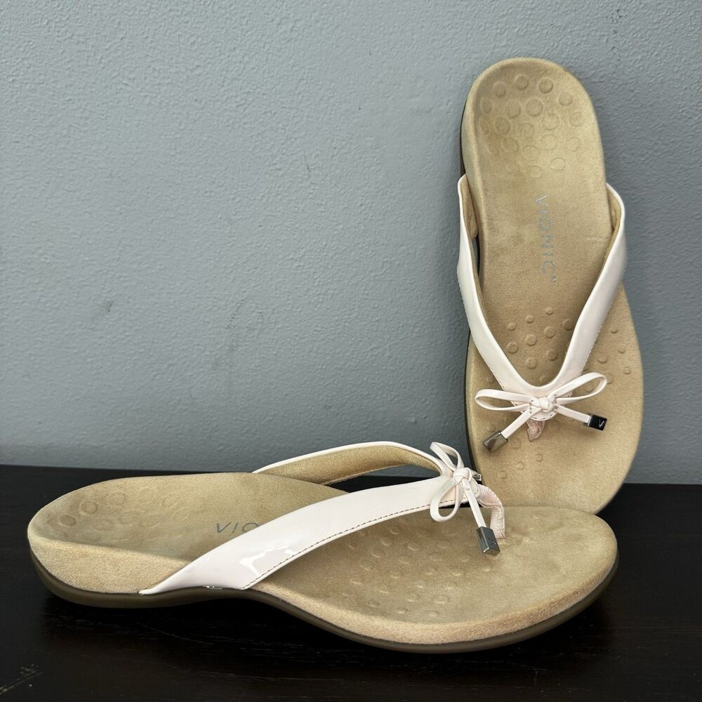 Vionic Women Sandal Bella II Pink Orthotic Slip On Thong Flip Flop Shoes Size 9